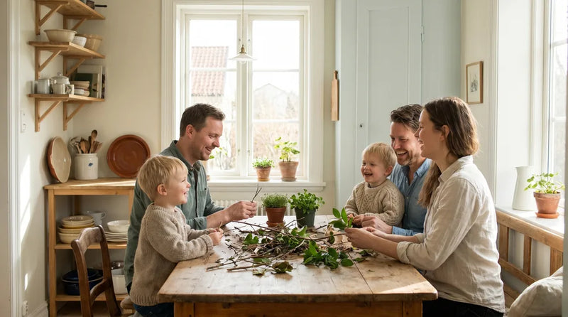 Børn leger i naturen om foråret — naturaktiviteter for familier hele året