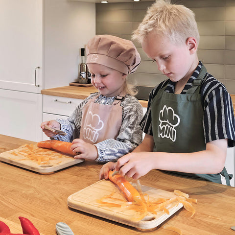YOLOPARK Eltern-Kind-Schürzen Set – 2 Stück, Baumwolle, Für Kochen, Malen, Gartenarbeit